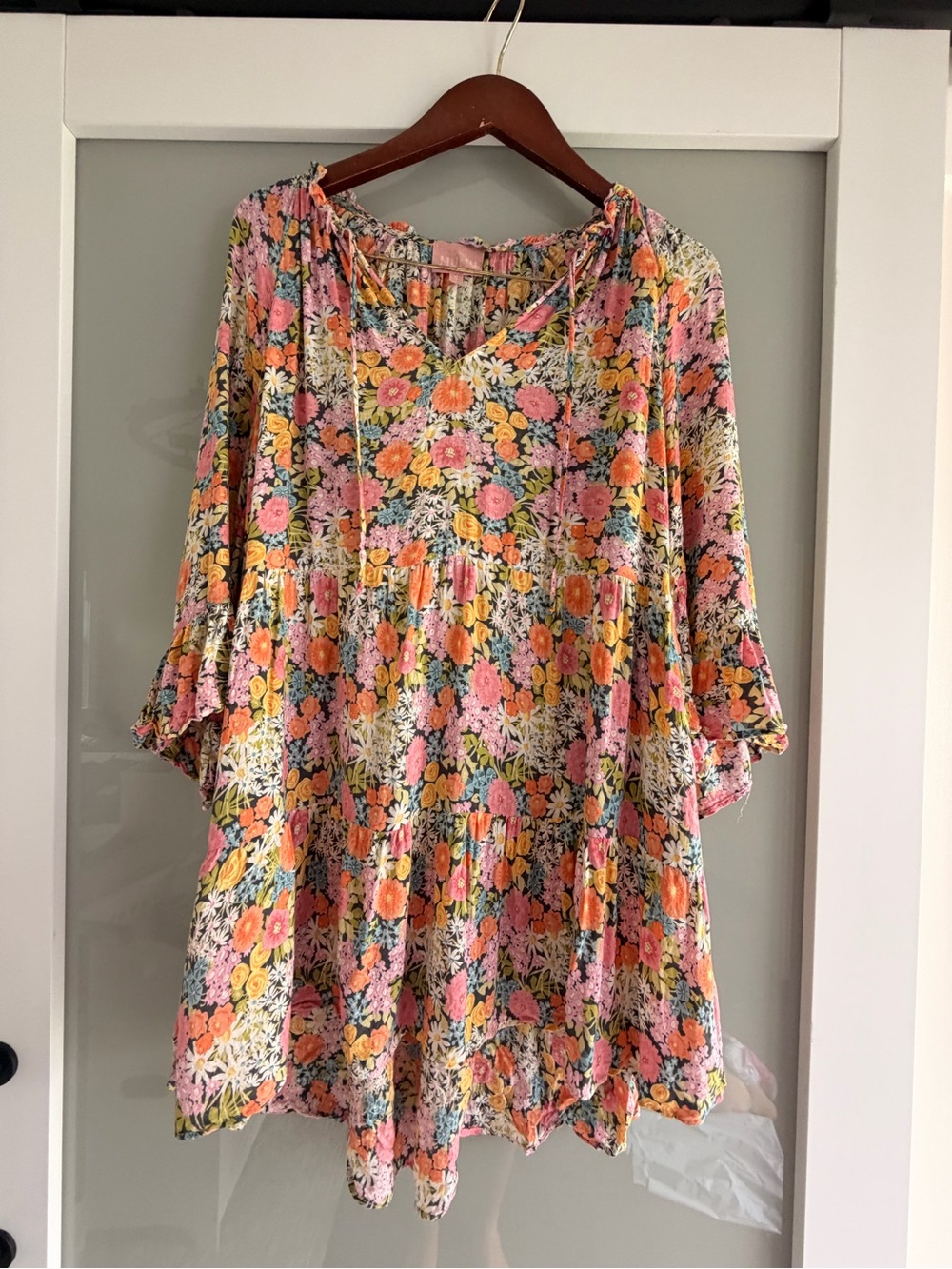 Boho / Romantic / Floral / Tiered Mini Dress